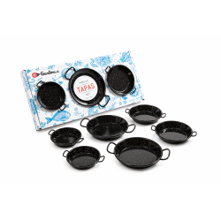 Enamelled Set paella pan - Tapas