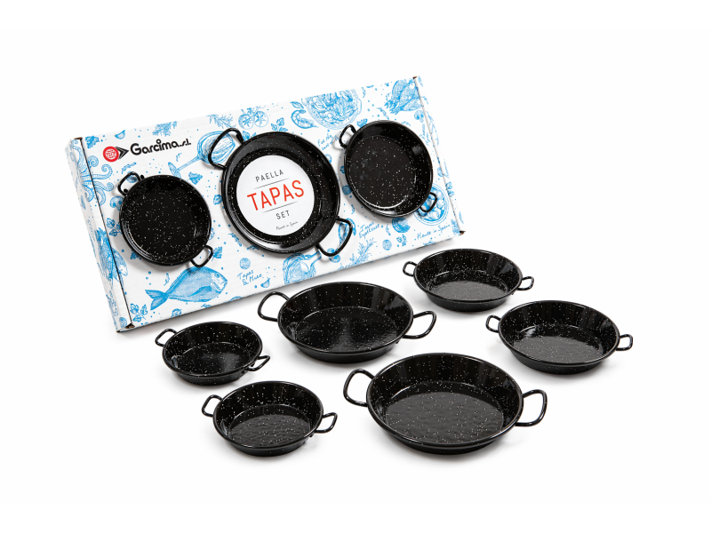 Enamelled Set paella pan - Tapas