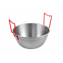 Polished double deep fryer pan