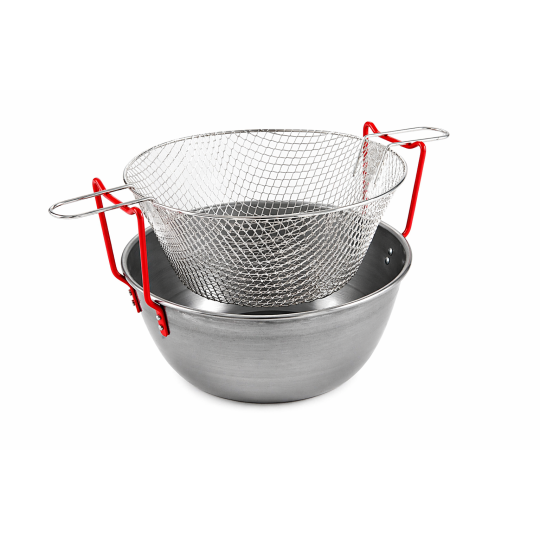 Poêle friteuse double profonde polie