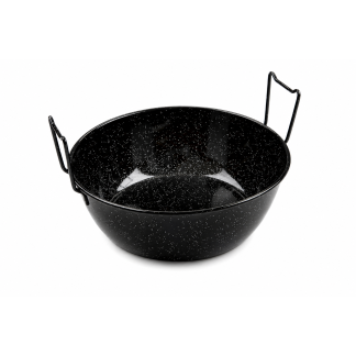 Poêle friteuse double profonde émaillée