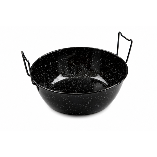 Poêle friteuse double profonde émaillée