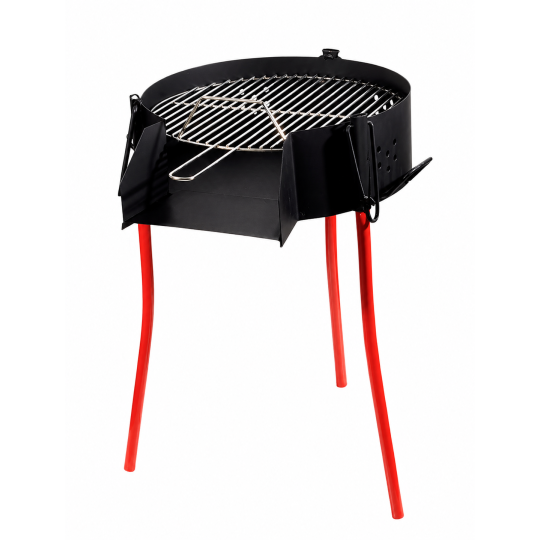 Barbacoa multiusos con parrilla redonda