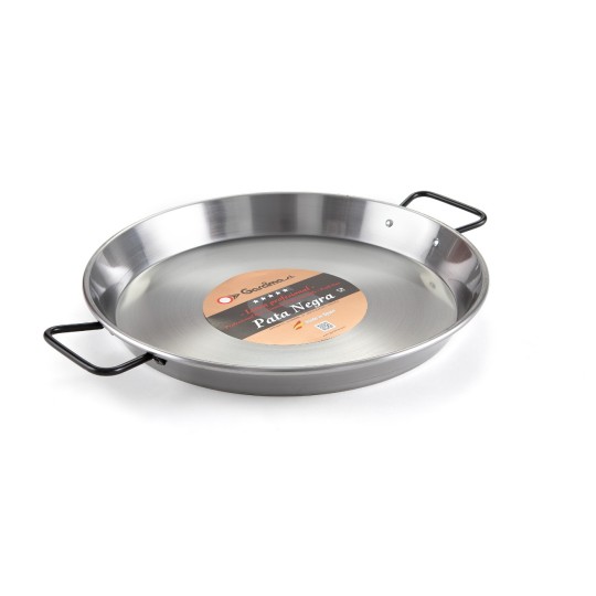 Pata Negra polished steel paella pan