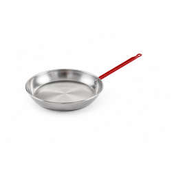 Polierte flache Bratpfanne mit Griff