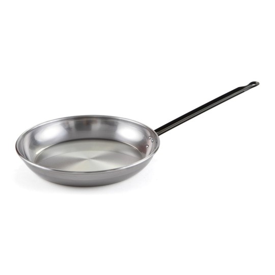 Padella piatta lucidata con manico